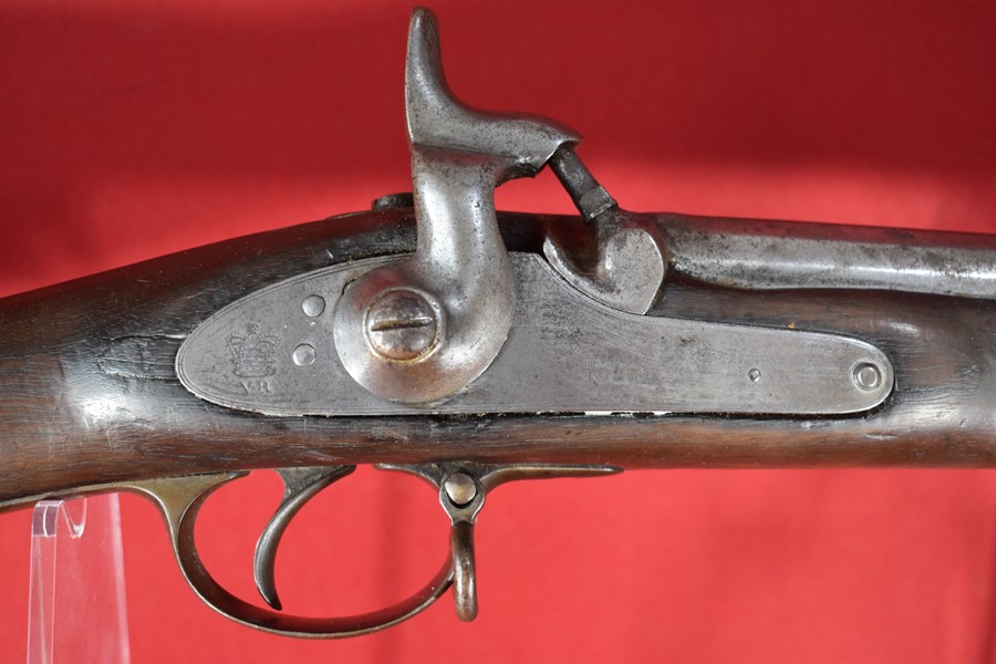 P1856 ENFIELD ARMY SHORT RIFLE KNOWN AS THE 2 BAND SERGEANTS RIFLE-SOLD